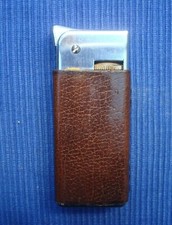 BR Briquet Ancien Gaz Rowenta Cuir Collection Lighter