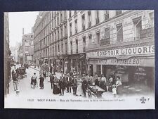 cpa Rare PARIS 2 Rue de TURENNE Belle Animation CAFÉ Blache Absinthe Triporteur