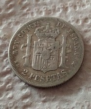 Moneda Spain 2 Pesetas Alfonso