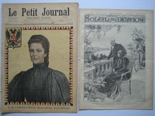 LOT 2 N° PETIT JOURNAL  1898 EMPRESS SISSI ELISABETH AUSTRIA AUTRICHE OSTERREICH