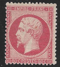 N°24 - Empire - 80 c. rose -