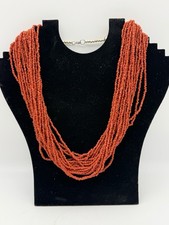 Collier ancien en corail naturel – Multi-rangs – Travail artisanal vintage