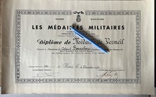 France Diplôme Médailles