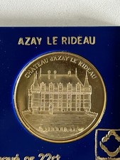 Médaille Château D’azay le Rideau Plaque Or 22ct