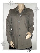 A - Veste Blazer Mi-saison Fantaisie Kaki Cop Copine Grise Modèle Mao Taille 40