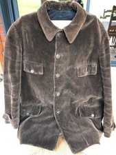 Ancienne veste de chasse gibecière en velours côtelé marron comme neuve