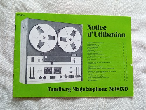 Notice magnetophone tandberg - notice,