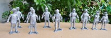 Lot de 10  Figurines historiques en armes → H ~12 cm / Marquage sur socle