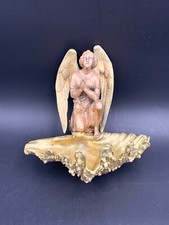 Bénitier en bronze doré Ange
