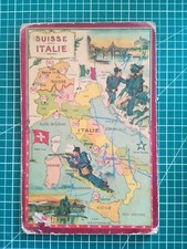 mm030 circa 1910 carte cartonnée 27x17cm imagerie militaire Suisse Italie