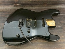 Corps Charvel modèle 1C SSH noir 1988 avec pont d'origine fabriqué au Japon