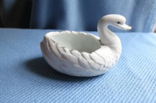 Vide poche en céramique faïence porcelaine forme de canard ou cygne