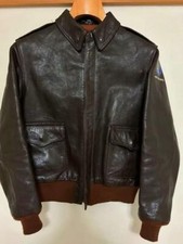 Jacket A-2 En Cuir Marron TOYs McCOY Taille 36 D'occasion Du Japon