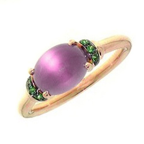 Bague améthyste tsavorite - bague,