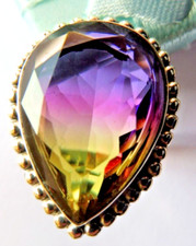 Bague précieuse amétrine - bague,