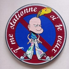 panneau interdit de stationner TITEUF autocollants publicitaires découpés