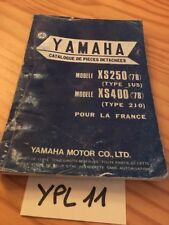 Yamaha parts list XS250 1U5 XS400 2J0  catalogue pièce détachée 1978 France XS