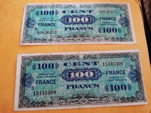 Billets 100 francs de - de,