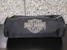 VINTAGE TROUSSE SCOLAIRE NOIR MOTOR HARLEY DAVIDSON CYCLES 20 CM ECOLE MOTO