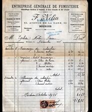 BOURGES (18) FUMISTERIE / FOURNEAUX "F. NOLIN / H. CHANTELOUP Succ" en 1926