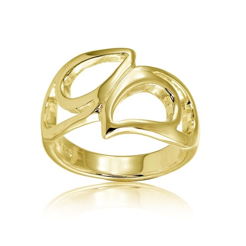 Bague percée double teardrop - bague,