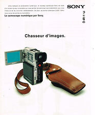 PUBLICITE ADVERTISING 124  1998  SONY  le  caméscope numérique