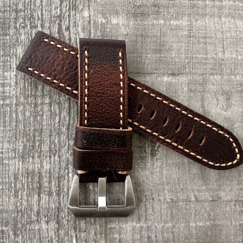 24mm marron litchi - marron, bracelet