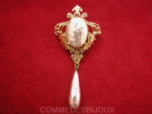 Broche vintage miroir - broche,
