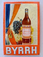 Ancienne plaque Glassoïd publicitaire Vin apéritif au quinquina BYRRH bar bistro