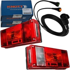 2X KNOTT HECKLEUCHTE MIDIPOINT 1 RÜCKLEUCHTE RÜCKLICHT RFS+NSL + 7M CÂBLE 13-Pol