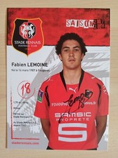 Carte Photo dédicacée. Football Stade Rennais 2007. SRFC. Fabien Lemoine 