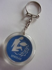 ANCIEN Porte-clé SHELL Signe Zodiacal VERSEAU    KEY RING