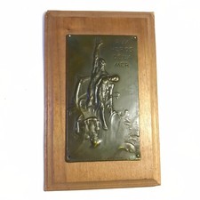 Superbe Plaque Bronze Aux