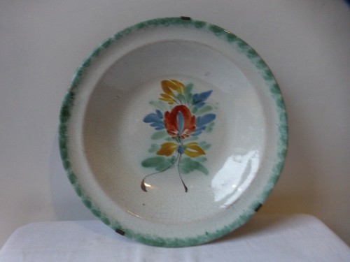 Ancien plat creux cul - cul, noir