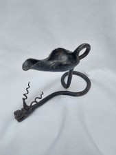 XIX ème lampe à Huile au dragon fer forgé style Chine Fu-zang long