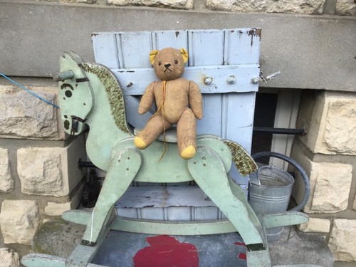 Ancien jouet cheval bois - ancien,