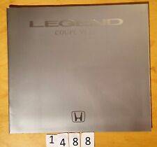 HONDA LEGEND COUPE V6 2.7i Prospectus Suisse 1989 Fr 30 pages