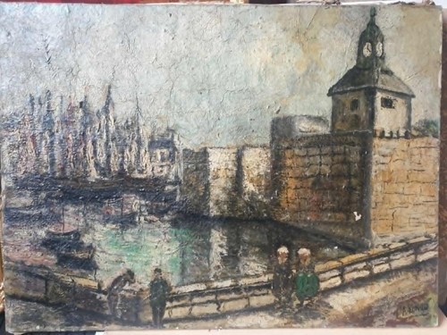 Tableau ancien andré konqui - ancien,