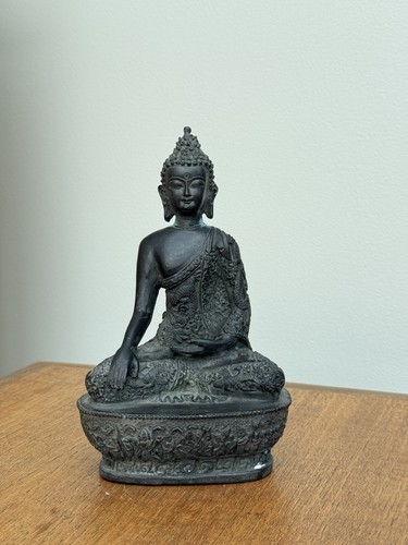 Statue bouddha bronze - bouddha, patine