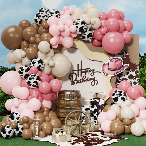 Cowgirl balloon arch garland - cowgirl,