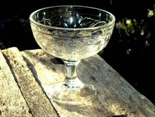 Showa Retro Ice Cup Vintage Japonais Glass Antique Collectible Clear