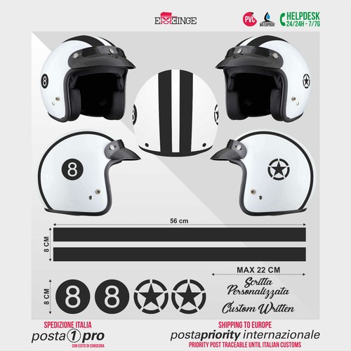 Kit noir étoiles bandes - kit, 8