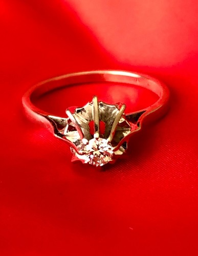 Bague ancienne blanc - ancienne, en