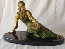 BELLE STATUE FEMME ART DECO   SIGNEE  UGO CIPRIANI  1887 -1960