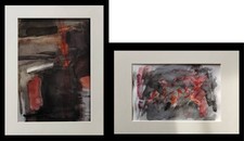 LOT 2 aquarelles  abstraites