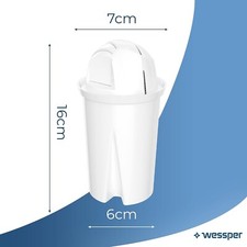 Wessper Cartouches Masses Filtrantes Aqua Classic pour Cruche Dafi , Brita 4pz
