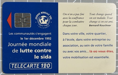 Télécarte sida journée - sida,