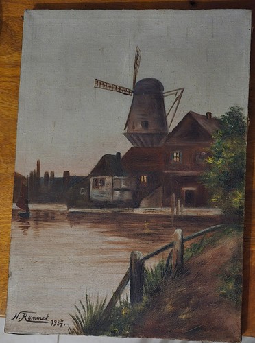 Ancien tableau hst paysage - hst,