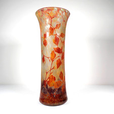 Grand Vase Daum Nancy Feuille