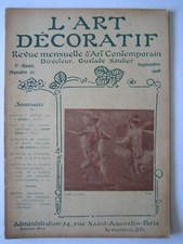 MAGAZINE L'ART DECORATIF ART NOUVEAU N°96 SEPTEMBRE 1906 VITRAIL SOROLLA BASTIDA